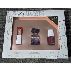 Flower‎ Love The Way You Feel Set Drew Barrymore Sultry Perfume Lip Nail READ